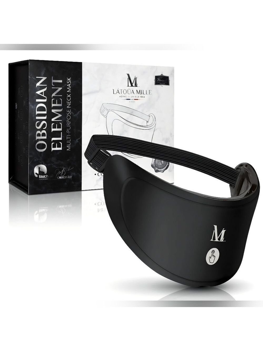 Latoua Mille Obsidian Element Multi-Purpose Neck Mask Anti-Aging Device - Sealed